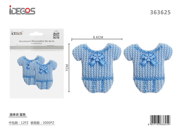 Decorazione a body neonato, celeste