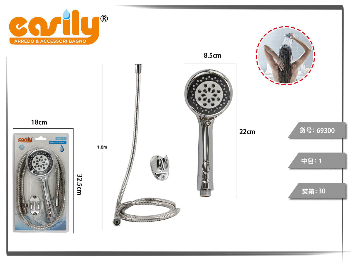 Kit doccetta con faccia bicolore e flessibile 1,8 m