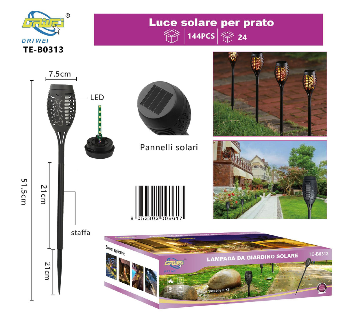 Lampada da giardino