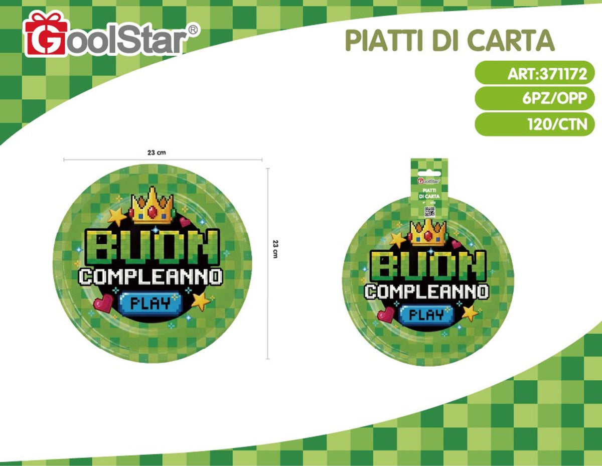 Piatto di carta buon compleanno