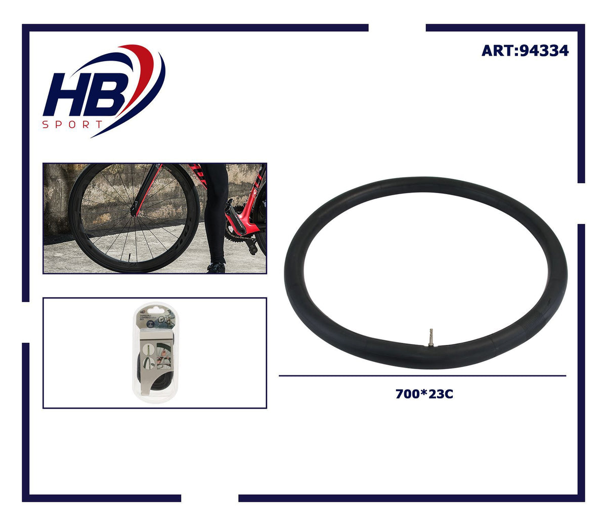 Camera d'aria per bicicletta 700 × 23C