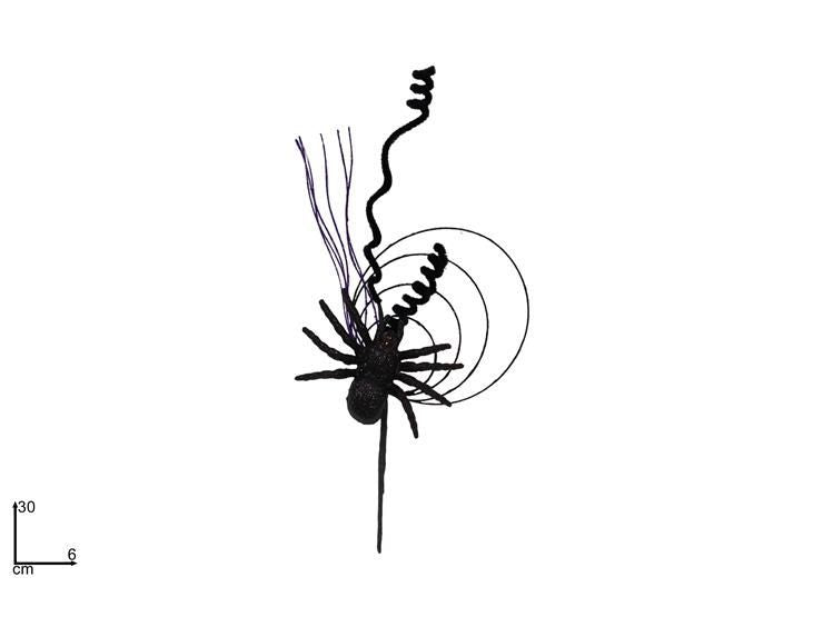 Spillone decorativo Halloween con ragno, 30 cm