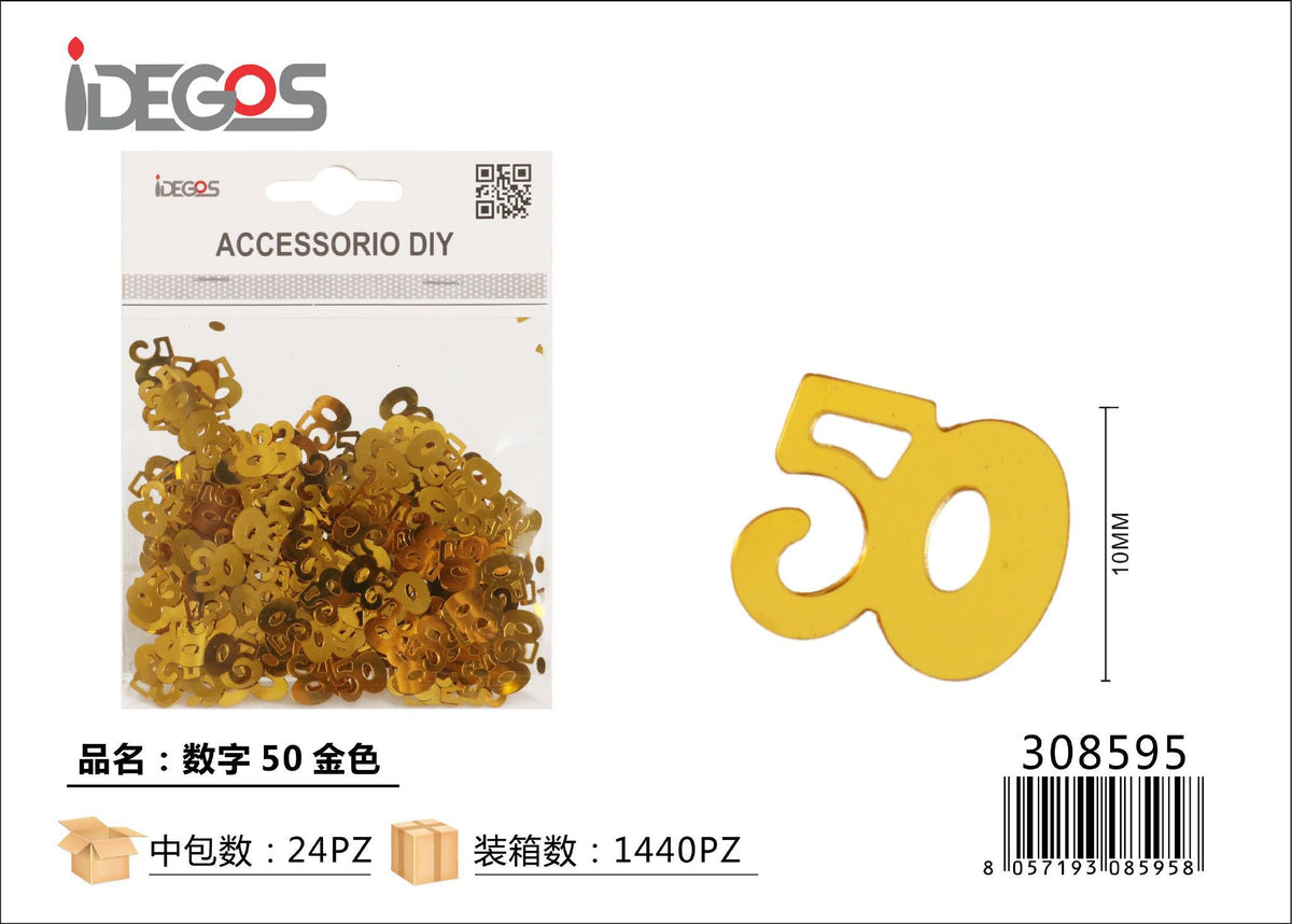 Paillettes decorative a numero 50
