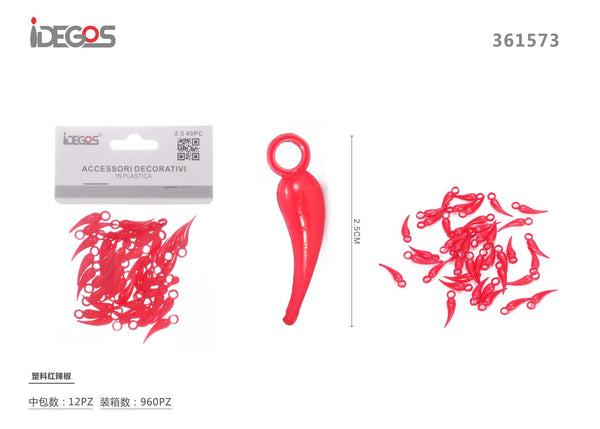 Decorazione Peperoncino rosso in plastica