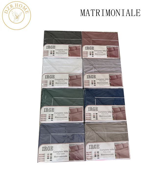 COMPLETO LETTO IRGE PERCALE TINTAUNITA MATRIMONIALE