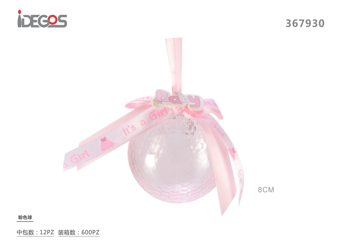 Sfera decorativa in PVC rosa