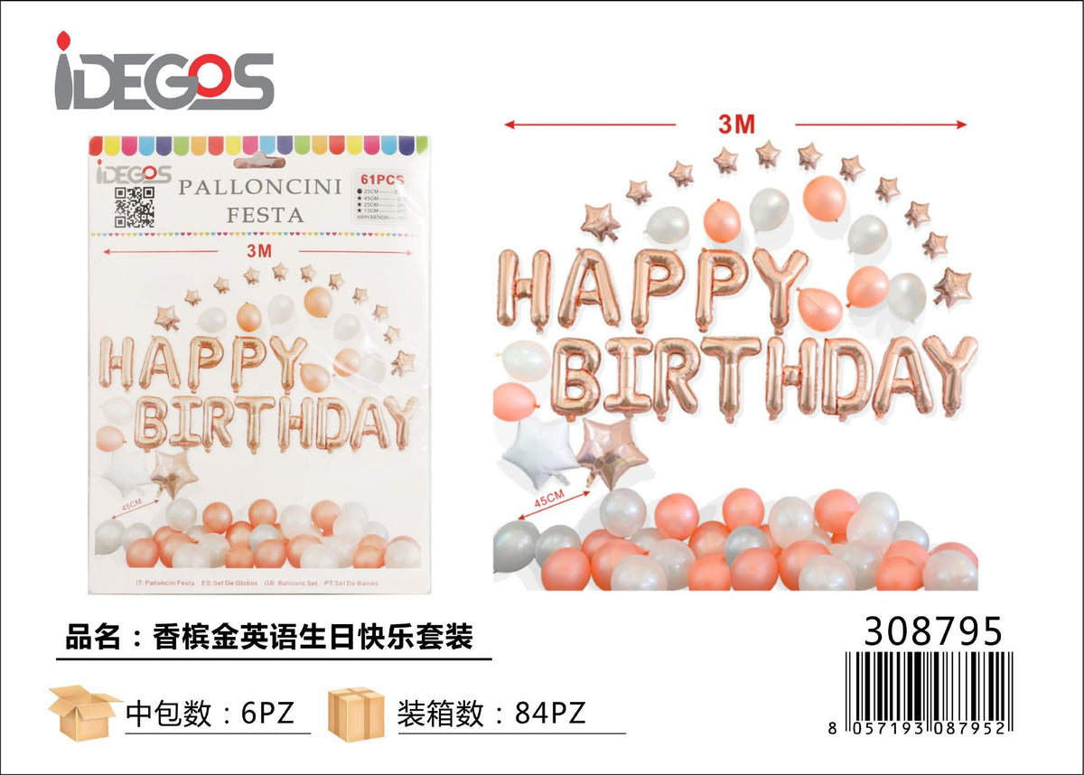 Kit di palloncini Happy Birthday