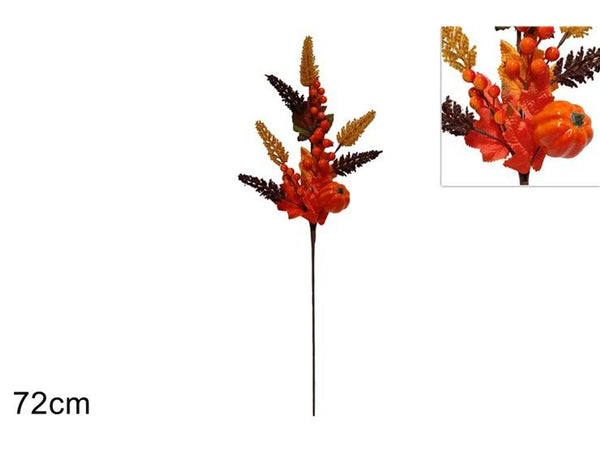 Ramo decorativo autunnale con zucca, 72 cm