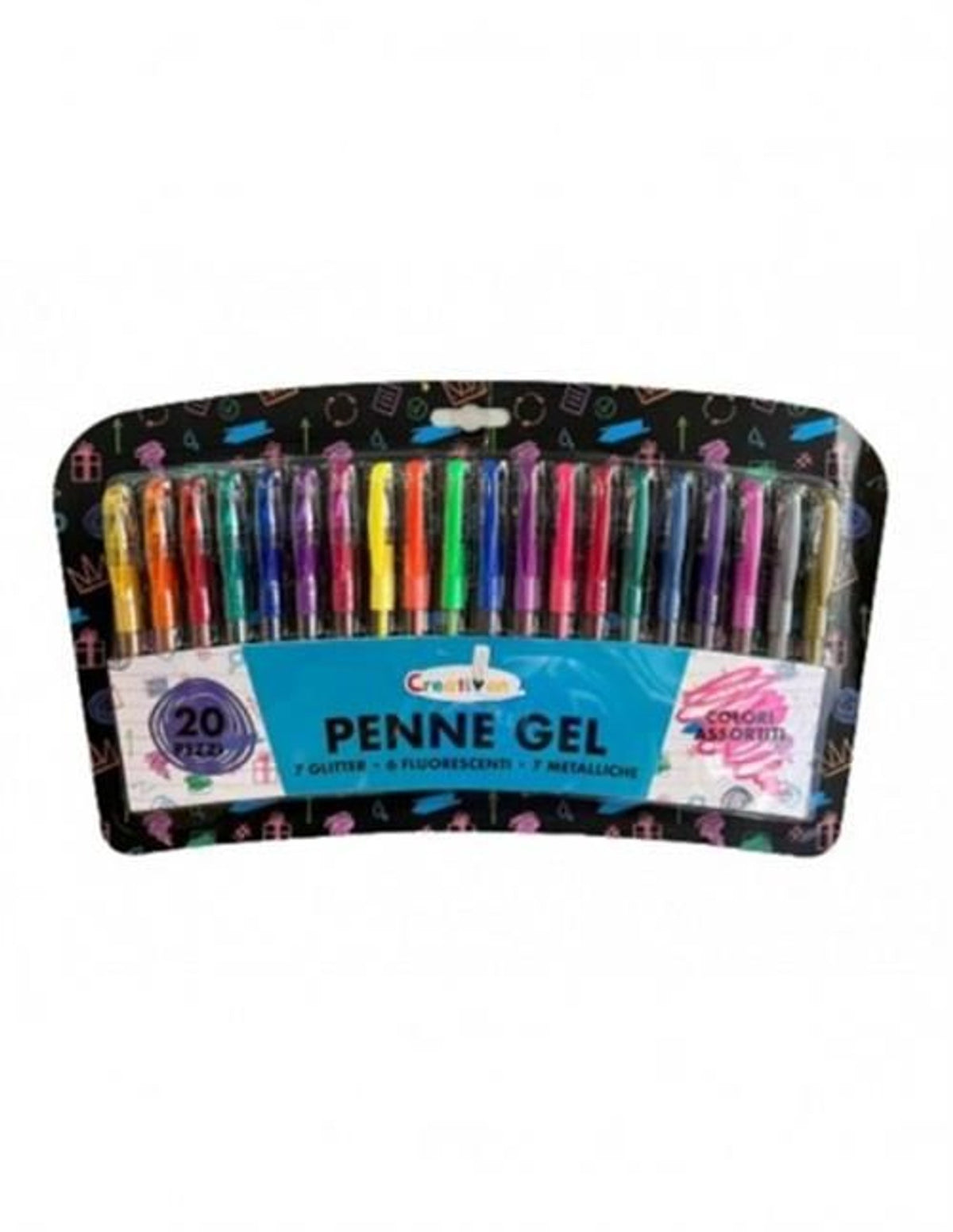 Pennarello o colore – 20PENNE GEL IN BLISTER CREA008
