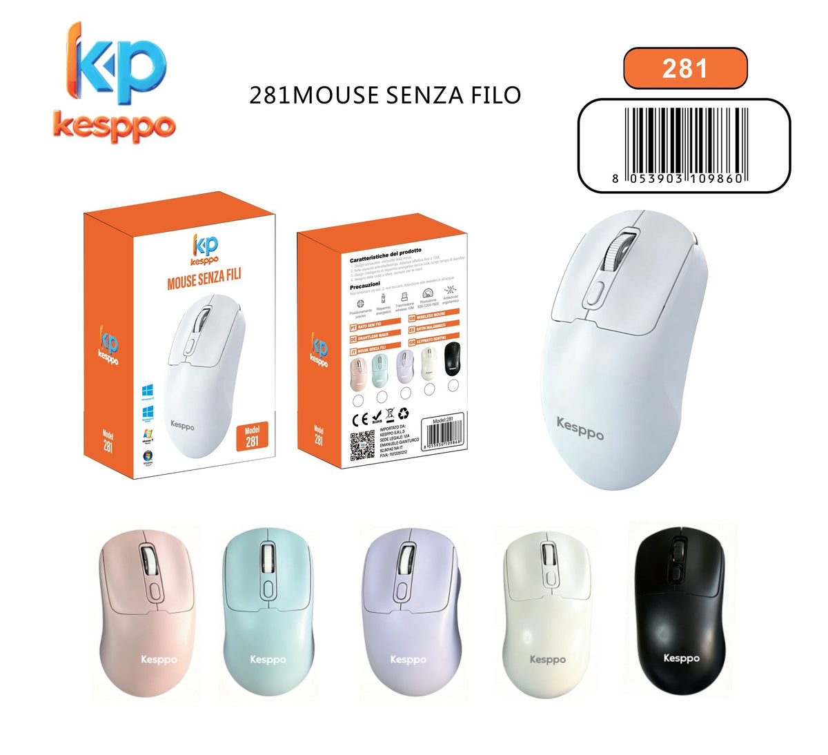 Mouse 281 senza filo
