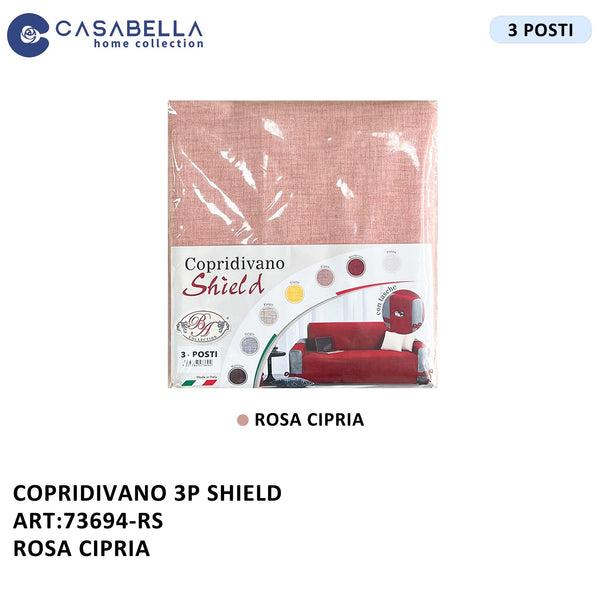 Copridivano 3P Rosa Cipria