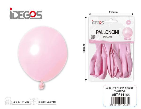 Palloncini in lattice pastello, 10 pollici, 10 pezzi, serie 2,2 g