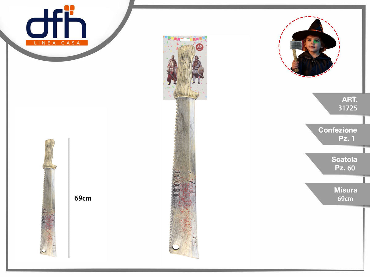 Machete finto Halloween, 69 cm