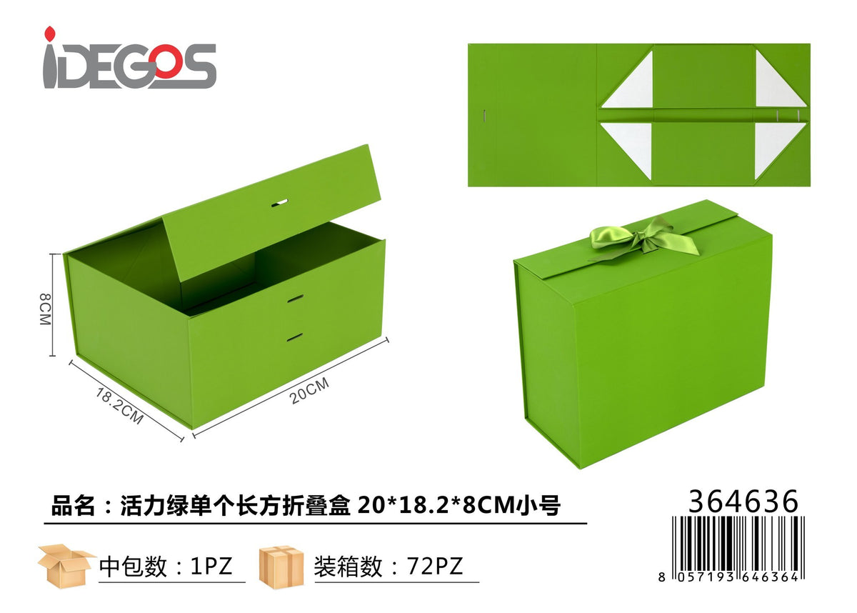 Scatola regalo pieghevole IDEGOS, 20 x 18,2 x 8 cm