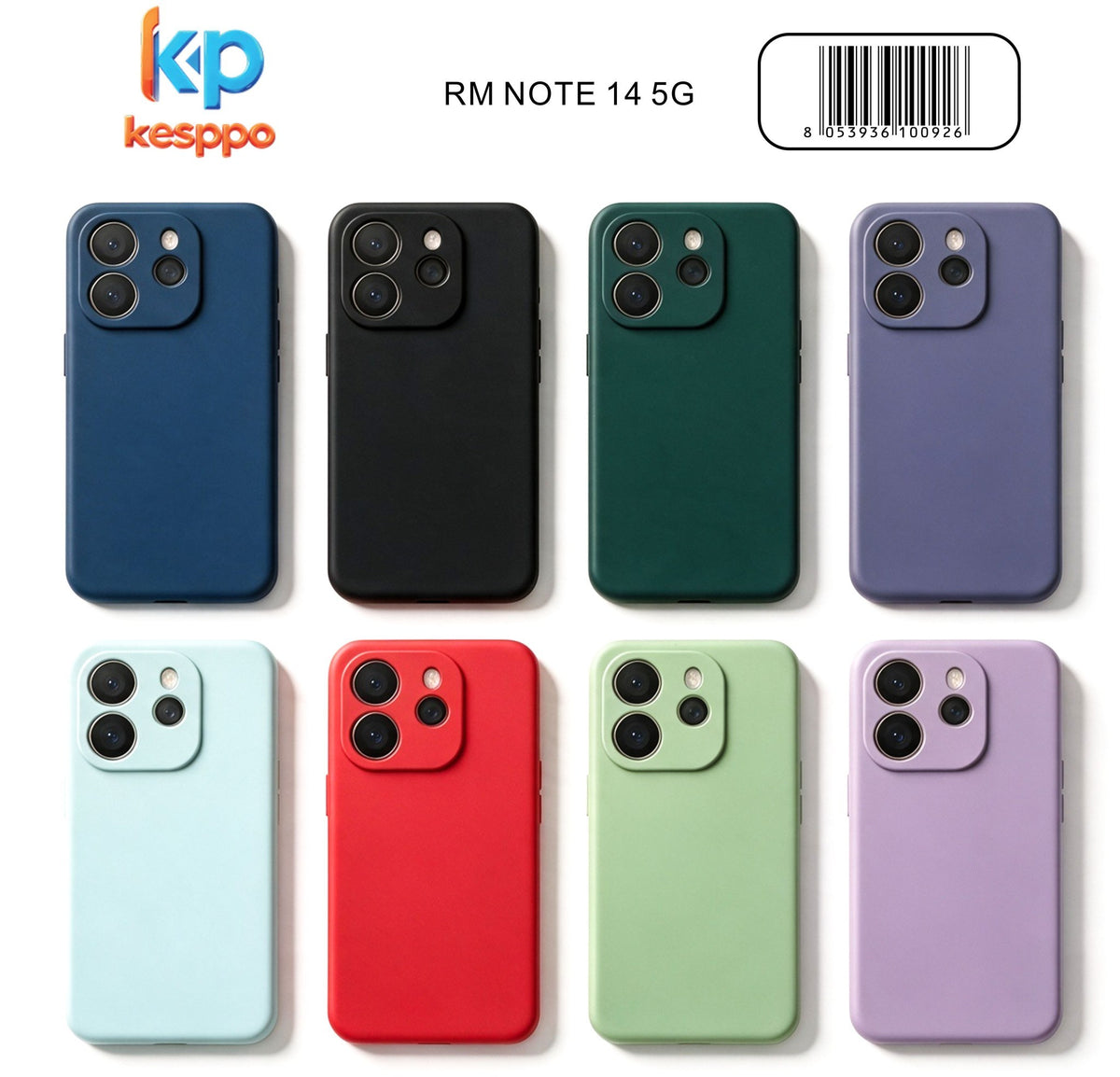 Custodia per Redmi NOTE 14 5G – a tinta unita, in silicone, con aperture sagomate
