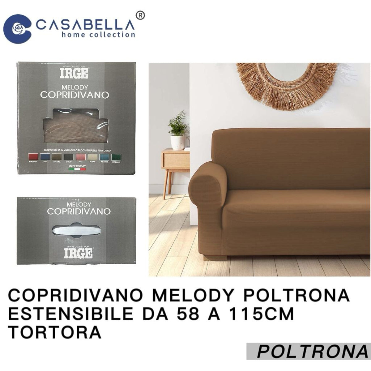 Copridivano Melody Poltrona Tortora