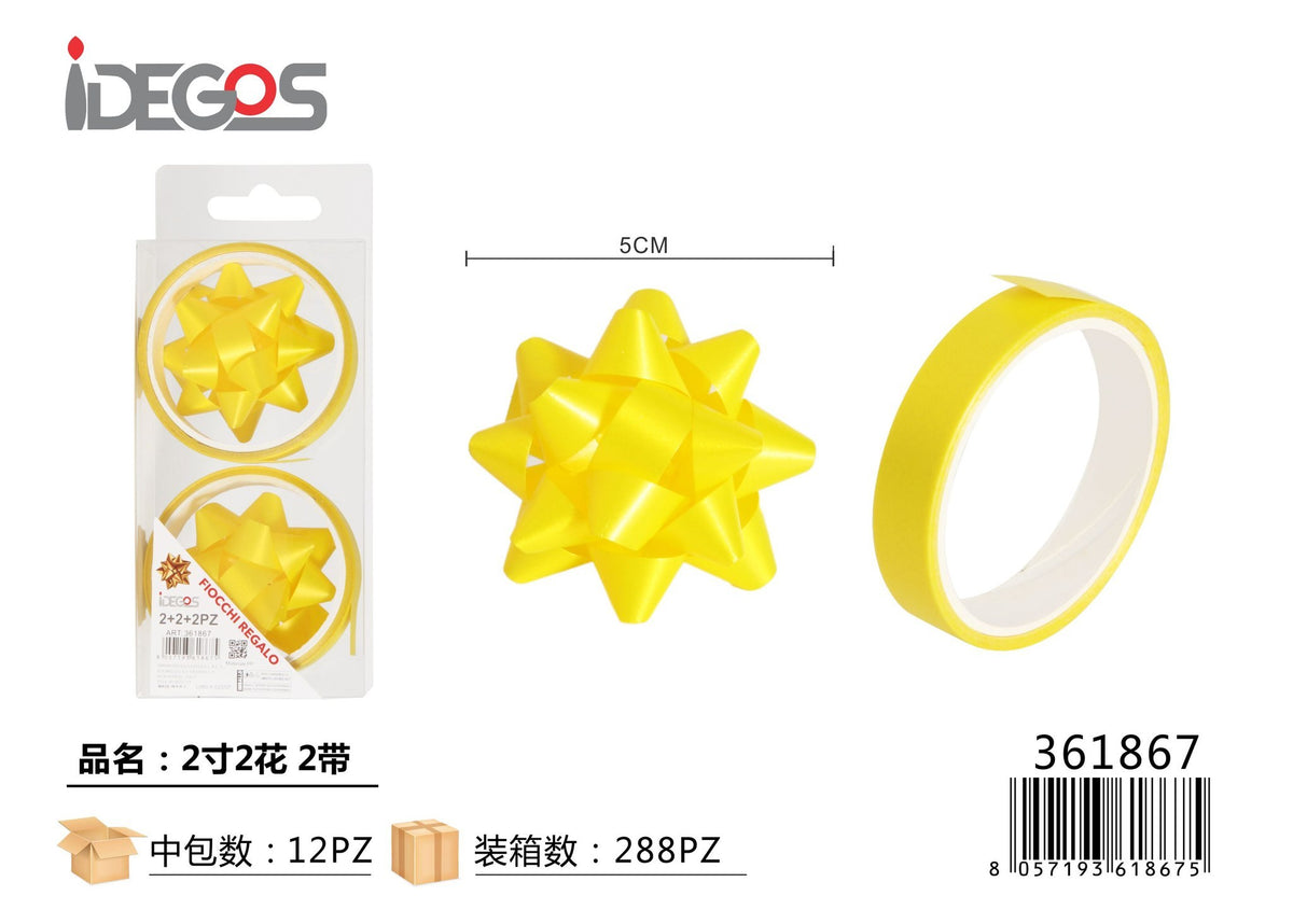 Set di coccarde e nastri per regalo