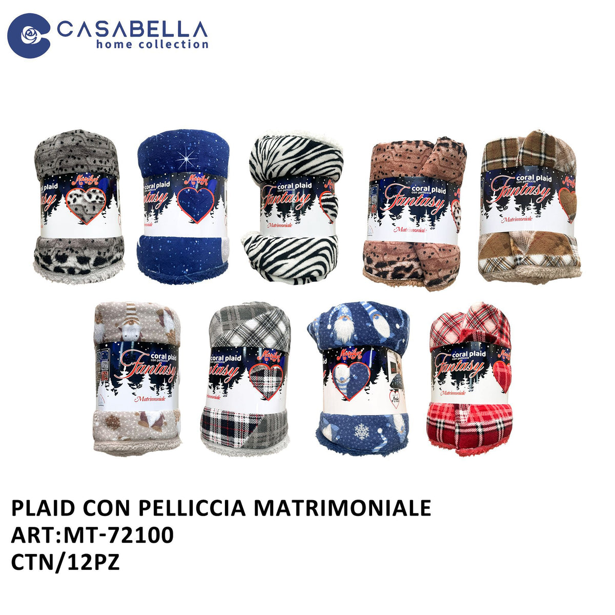Plaid Matrimoniale con Pelliccia