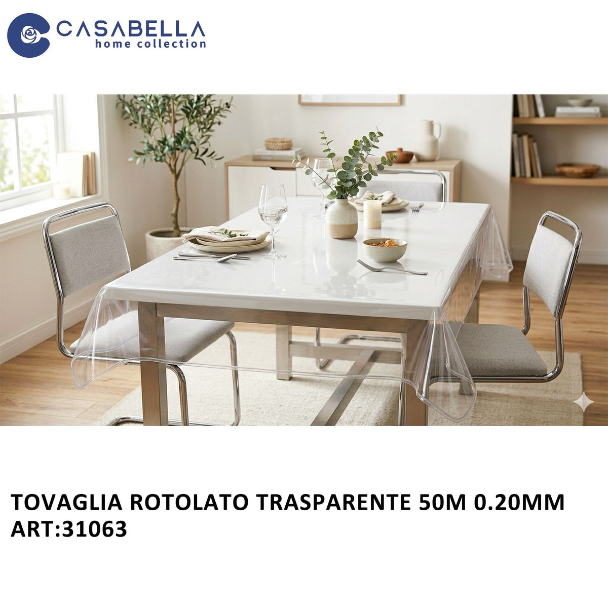 Tovaglia in Rotolo Trasparente 50M 0.20MM