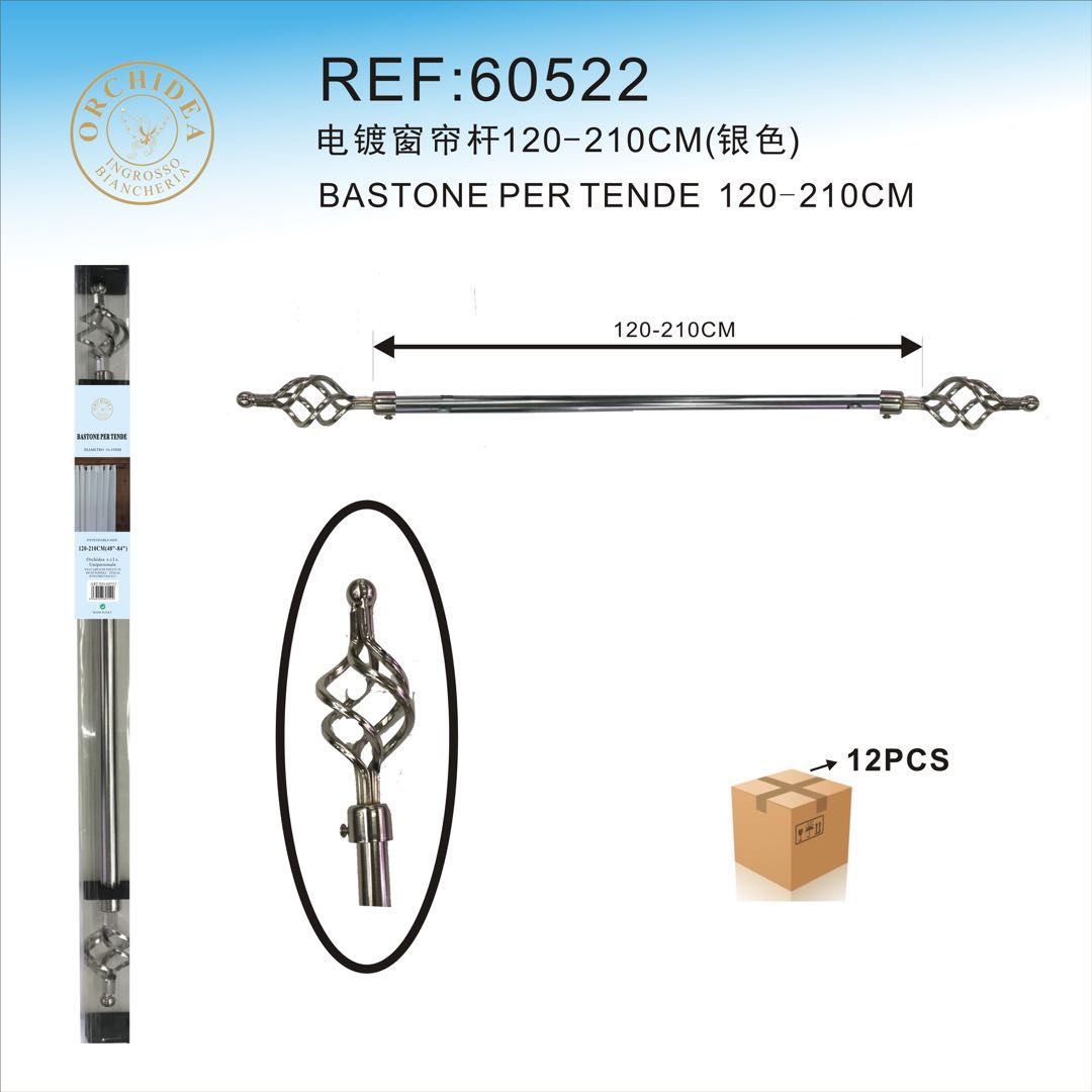 BASTONE ACCIAIO 120-210