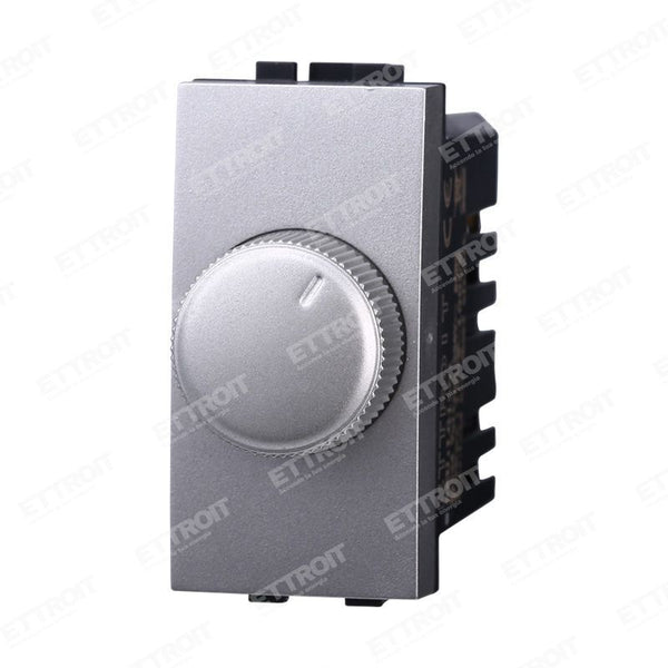 Dimmer rotativo grigio con accensione e spegnimento