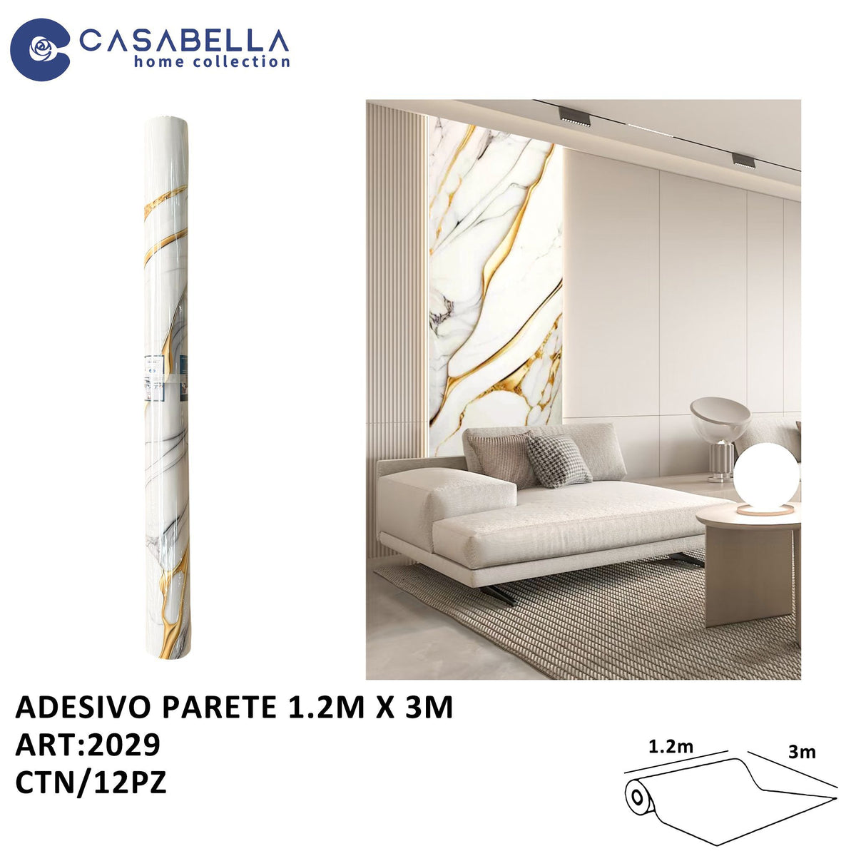 Adesivo Parete 1.2X3M