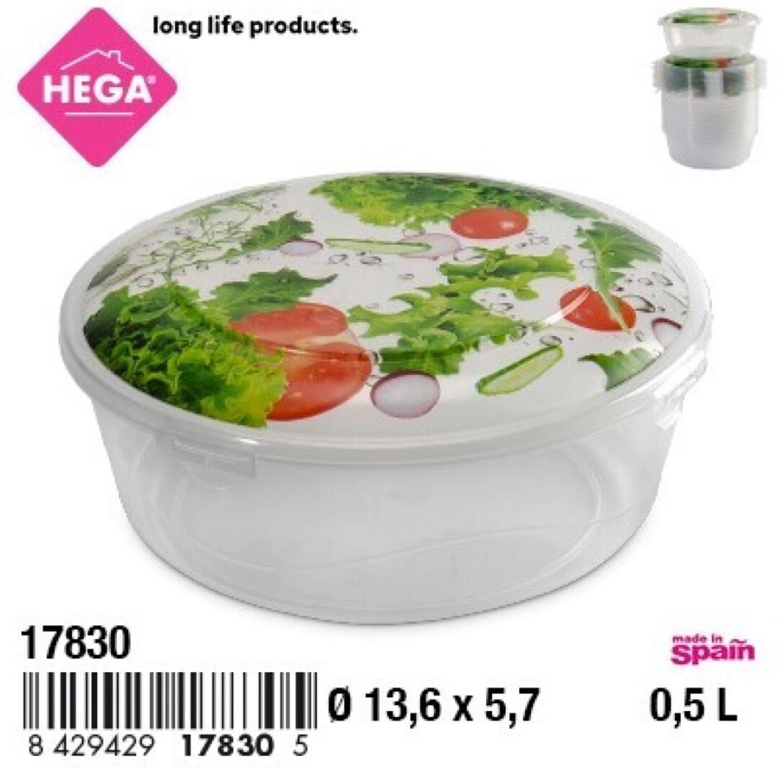 HAGA CONTENITORE ROTONDO PLASTICA 0.5L