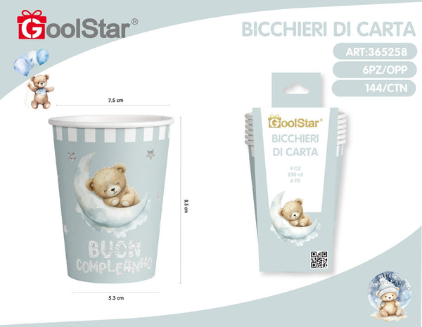 Bicchiere di carta 6 pezzi