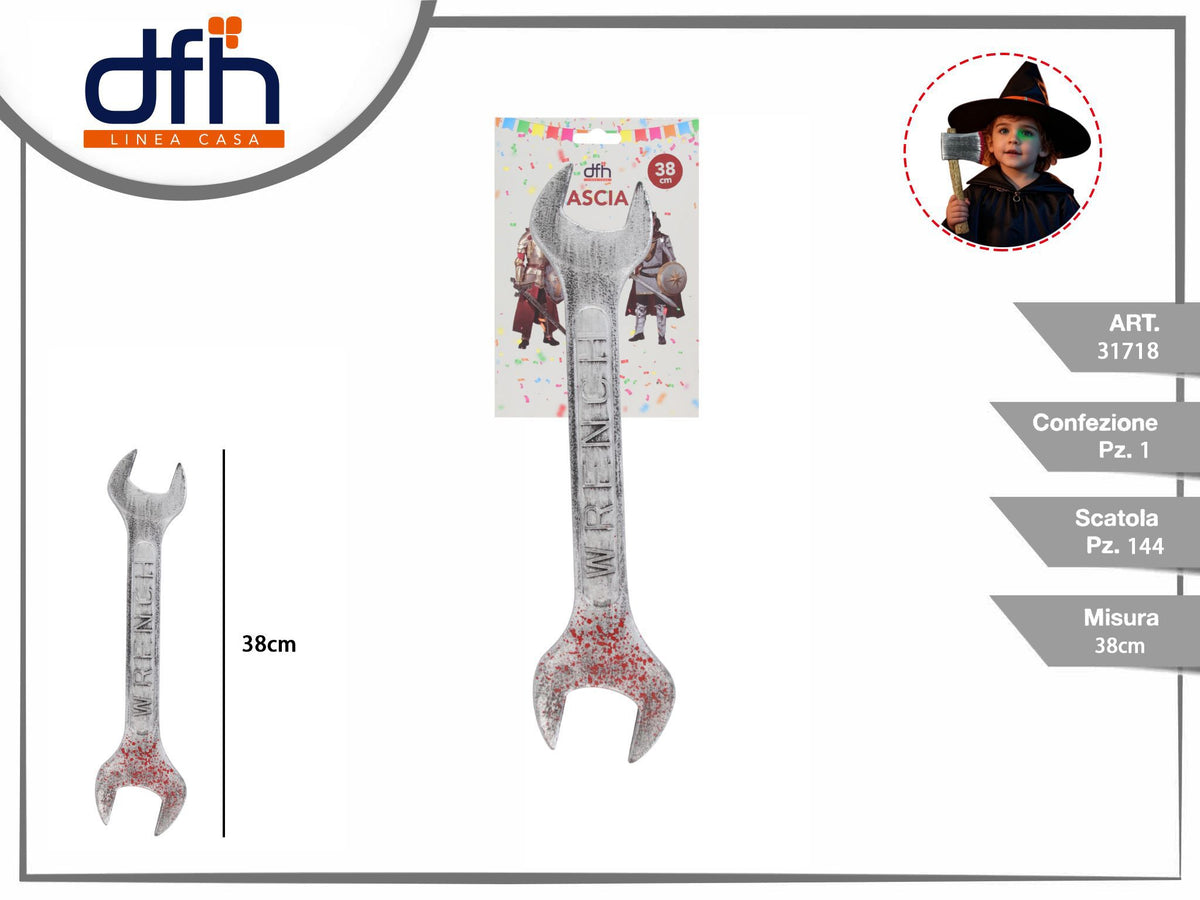 Chiave inglese finta Halloween, 38 cm