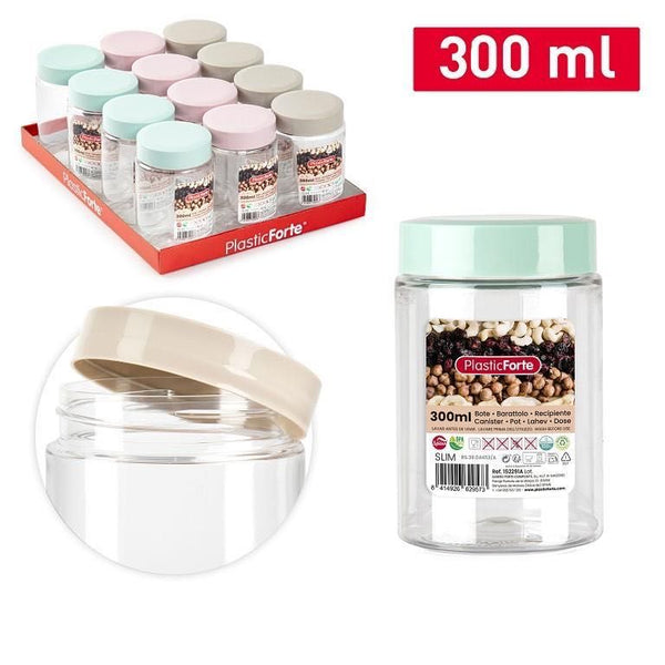 BARATTOLO MONTECARLO SLIM 300ML PLASTICA 7.2X7.2X11.5CM