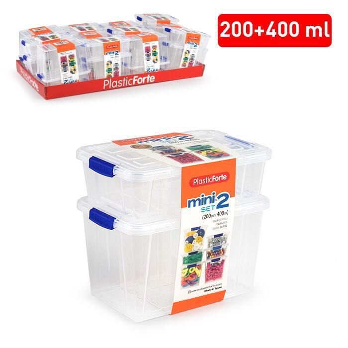 SET 2 MINI SCATOLA 200/400ML 8X12X10.6CM