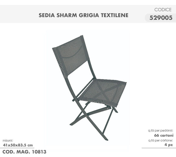 SEDIA FERRO SHARM GRIGIO