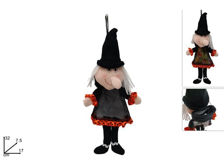 Sacchetto portadolci Halloween a forma di strega, 32 cm