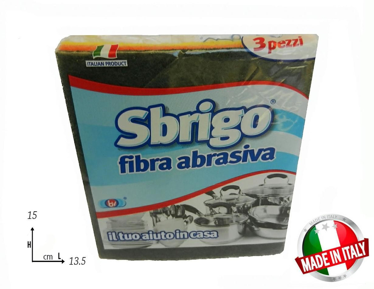 IPM SPUGNA CUCINA SBRIGO FIBRA ABRASIVA 3PZ