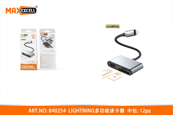 Lettore Schede LIGHTNING SD/MICRO SD/USB-A