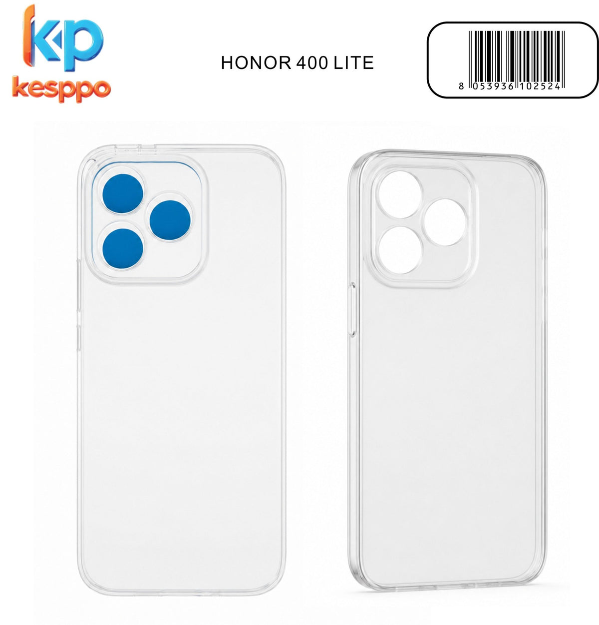 Custodia per Honor 400 Lite – trasparente, in silicone, con aperture sagomate