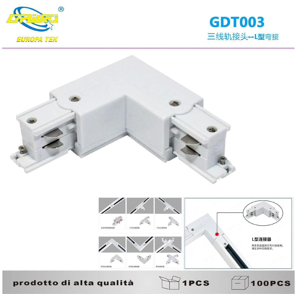 Connettore per illuminazione