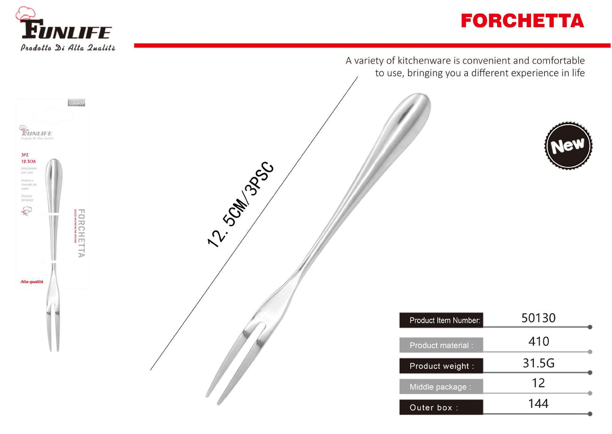 Forchetta 1012, n. 5, confezione da 3 pezzi