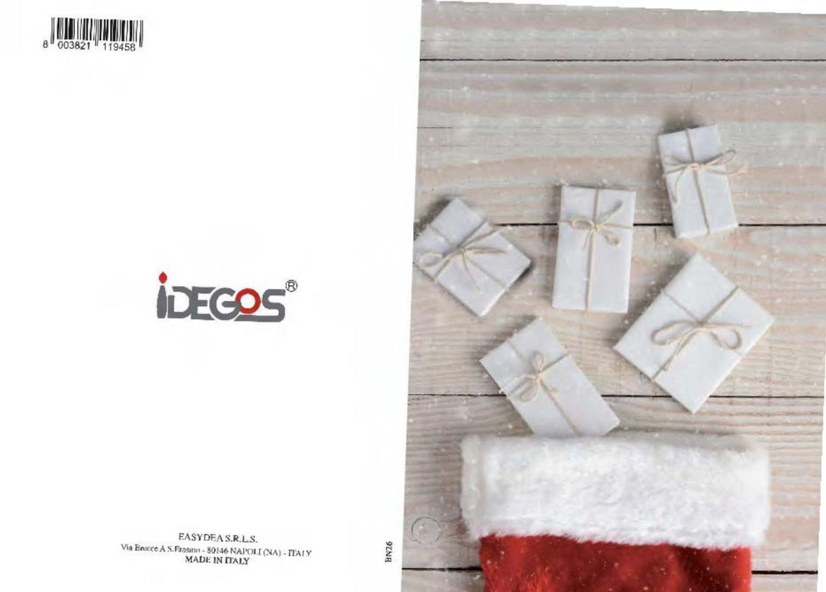 Biglietto natale fotografico con glitter