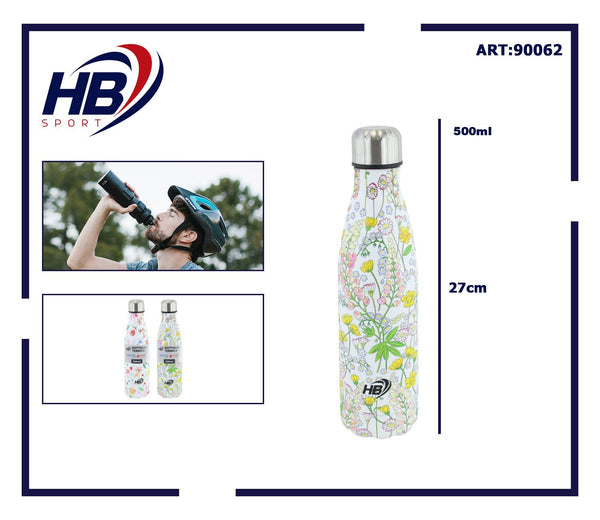 Borraccia termica floreale da 500 ml