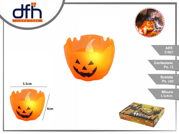Lumino decorativo Halloween a zucca, 5,5 cm