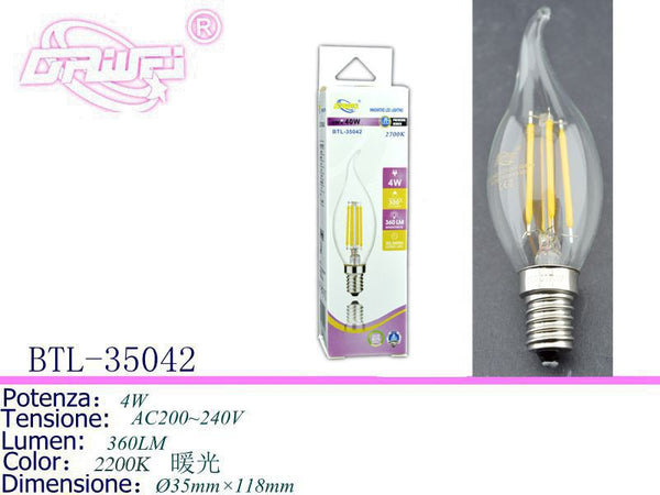 Lampadina decorativa a filamento — 4 W, E14