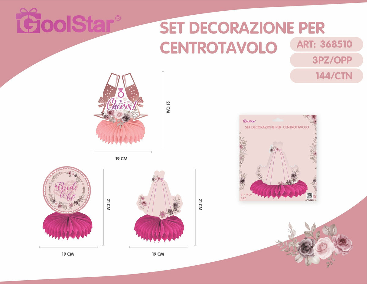 Set di decorazioni a nido d’ape per centro tavolo