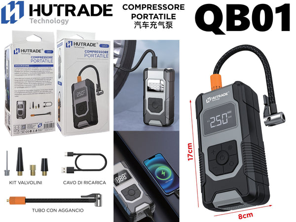 Compressore portatile per auto HUTRADE QB01