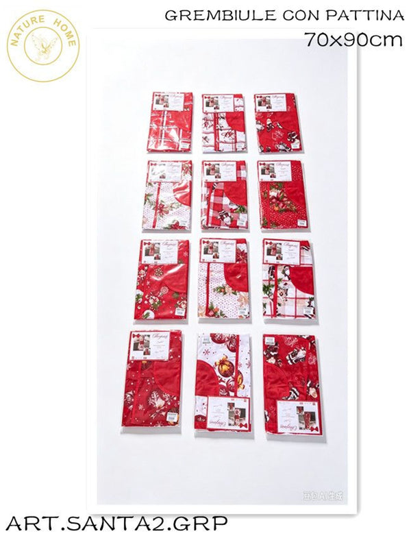 Grembiule natalizio SANTA2 GRP 70x90 cm