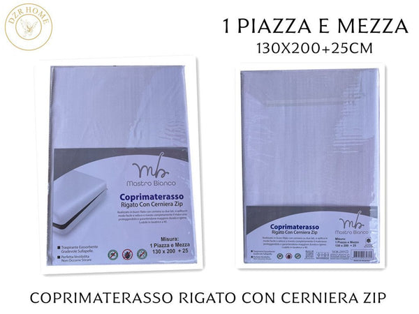 COPRIMATERASSO COTONE CON ZIP 1.5POSTI