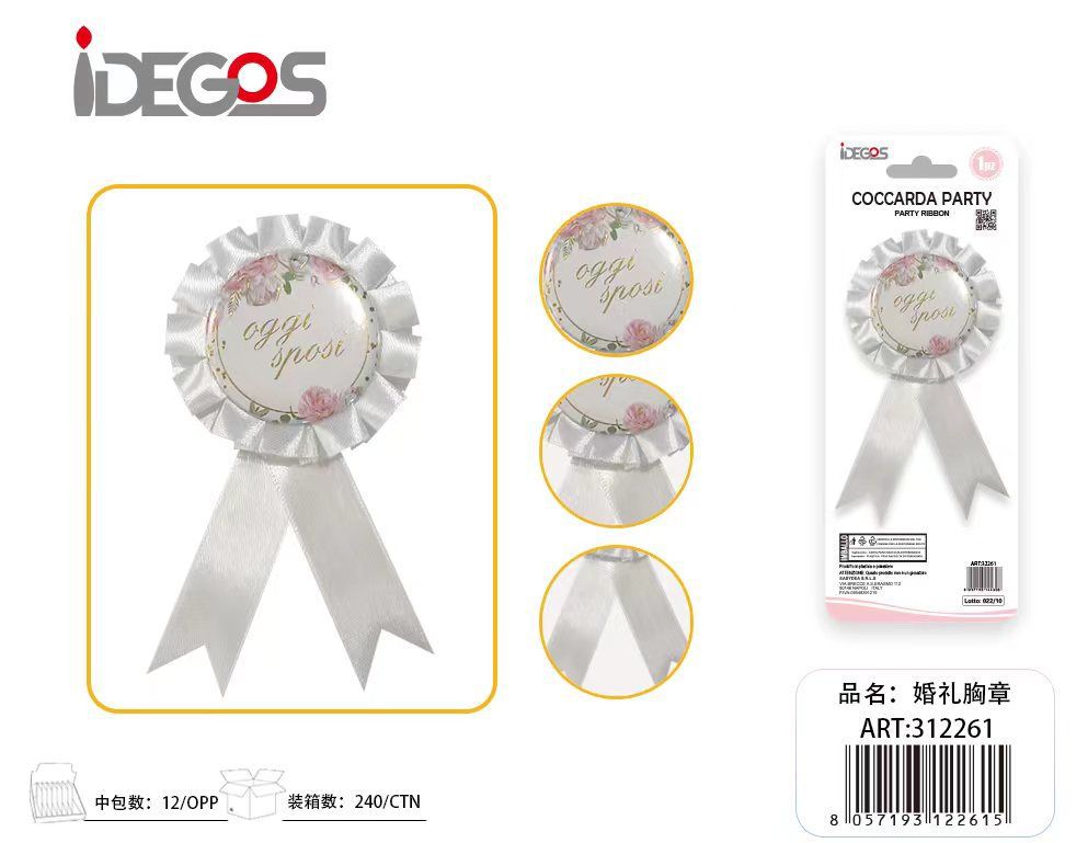 Coccarda floreale per matrimonio