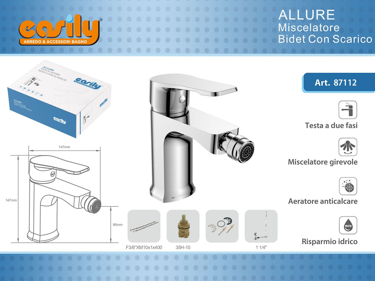 Miscelatore monocomando per bidet ALLURE