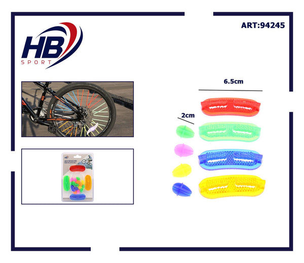 Set accessori colorati per raggi della bicicletta