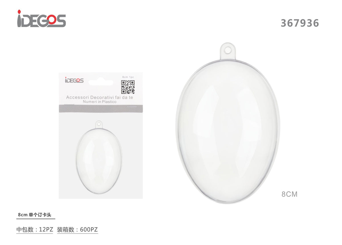 Forma ovale trasparente in PVC